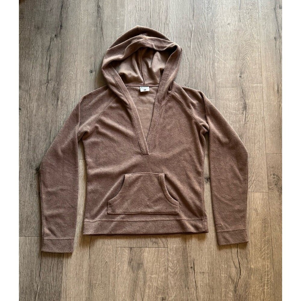 Columbia Fleece Pullover Hoodie Sweater Women’s Size Small Brown
